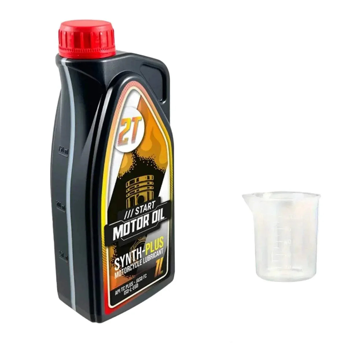 OLIO MISCELA VESPA - START 2T SYNTH-PLUS 1L + MISURINO 100ml - RICAMBI VESPA A.P.F.
