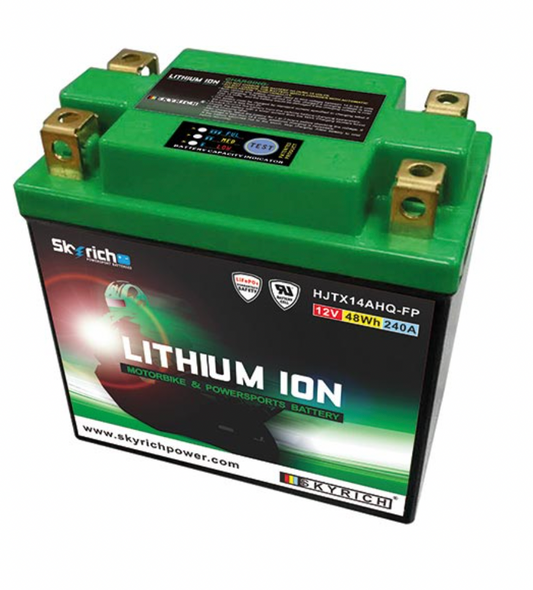 YTX14AH-BS BATTERIA MOTO SKYRICH LITIO HJTX14HQ-FP 48WH 240A