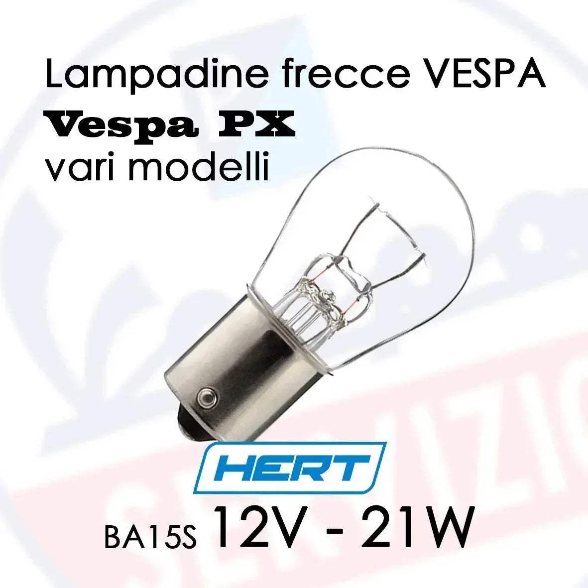 lampada LAMPADINA FRECCE VESPA PX vari modelli - P21W - 21W BA15S - RICAMBI VESPA A.P.F.