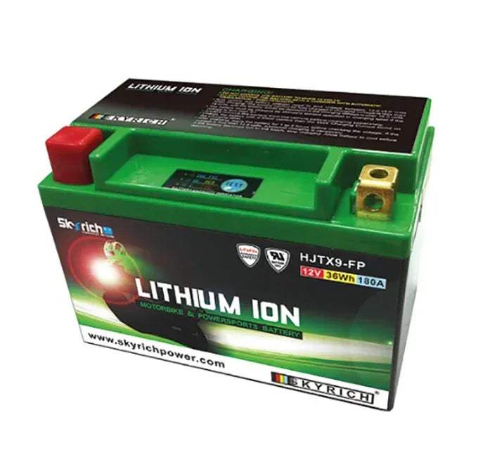 BATTERIA MOTO YTX9-BS - SKYRICH LITIO HJTX9-FP 36wh 210A - RICAMBI VESPA A.P.F.