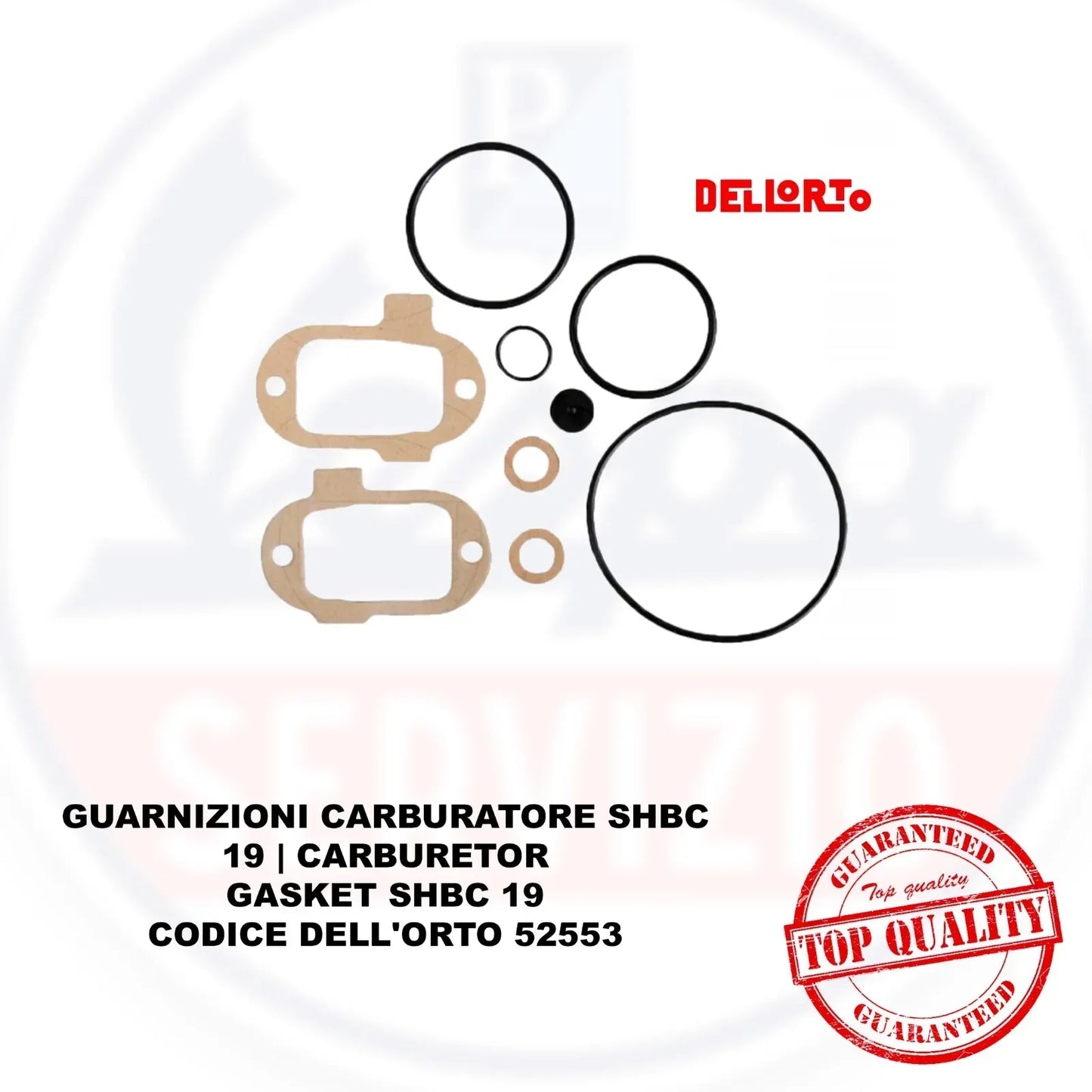 GUARNIZIONI DELL'ORTO CARBURATORE SHBC 19.19 - 20.20 - kit revisione dell'orto - RICAMBI VESPA A.P.F.