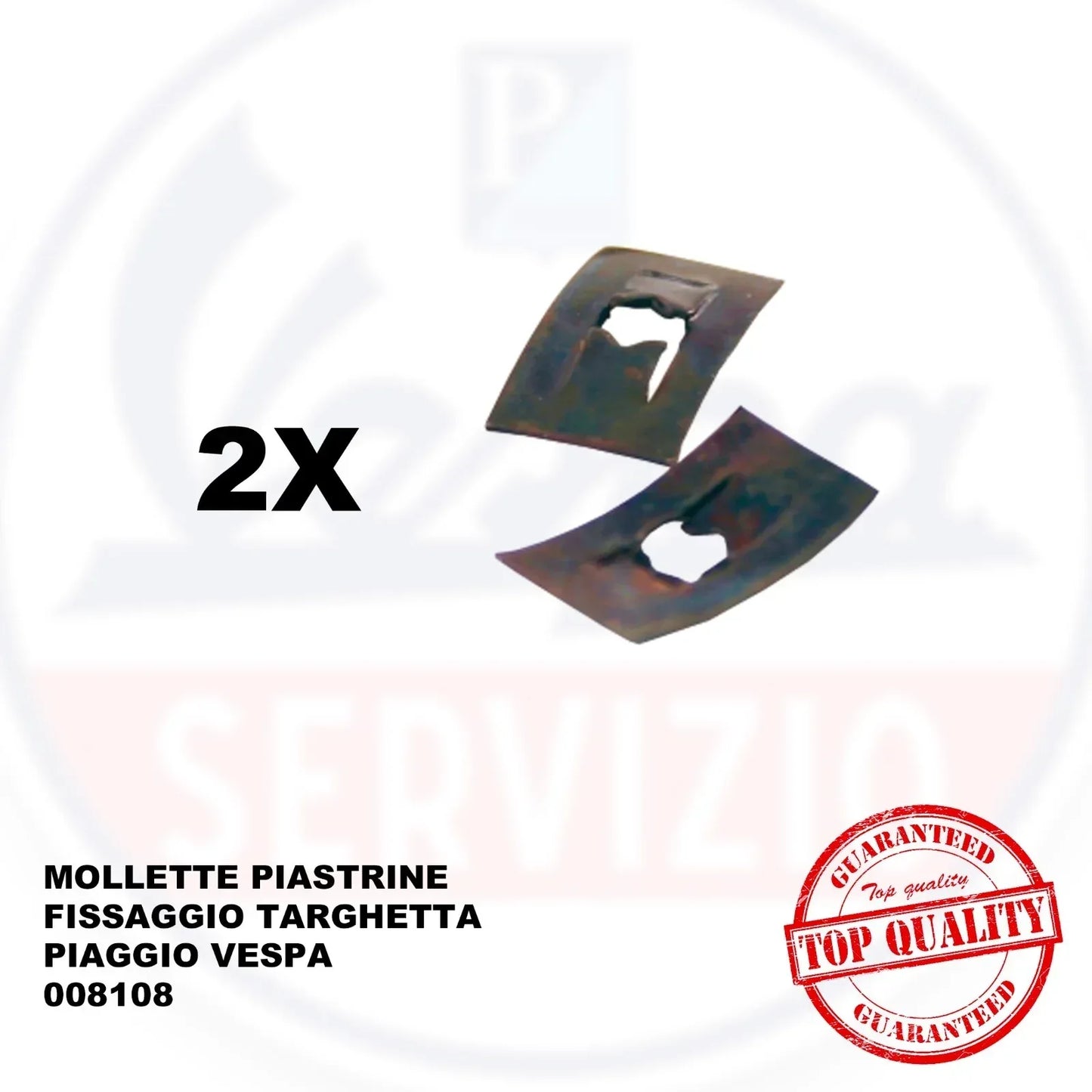 FERMO MOLLETTE PIASTRINE FISSAGGIO TARGHETTE VESPA - RICAMBI VESPA A.P.F.