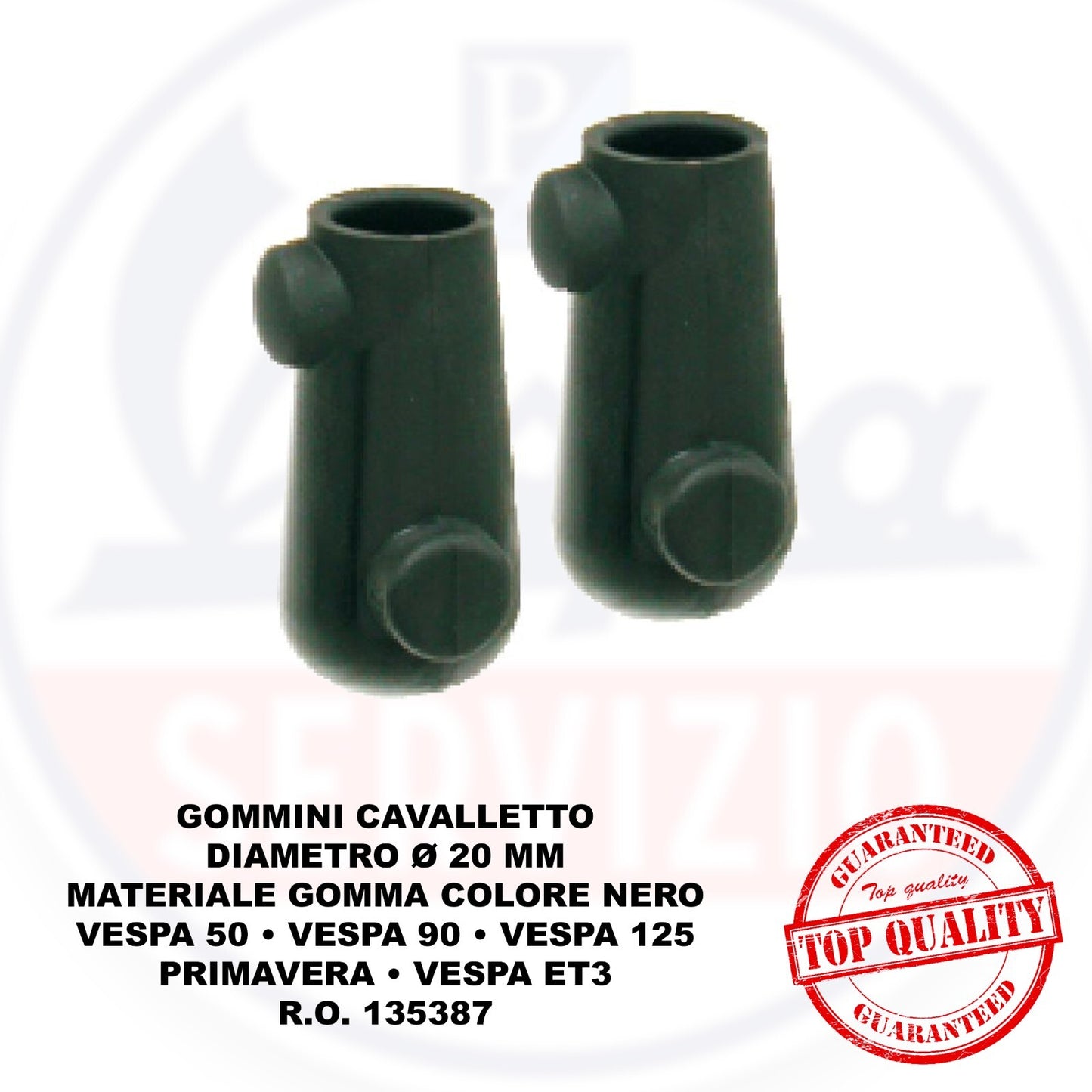 GOMMINI PIEDINI SCARPETTE CAVALLETTO PIAGGIO VESPA 50-90-125CC PRIMAVERA/ET3