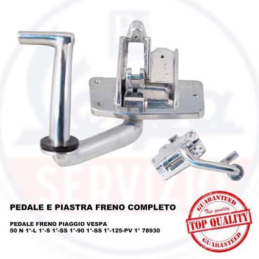 PEDALE E PIASTRA FRENO COMPLETO PER VESPA