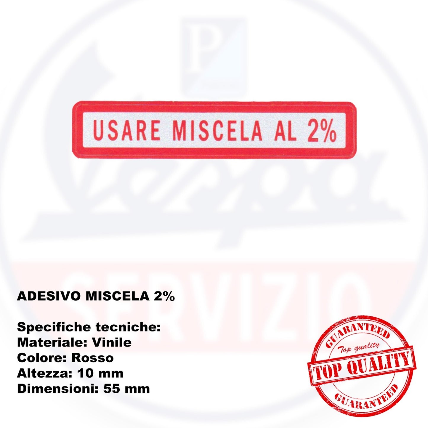 ADESIVO VESPA MISCELA AL 2 %  - 10x55mm