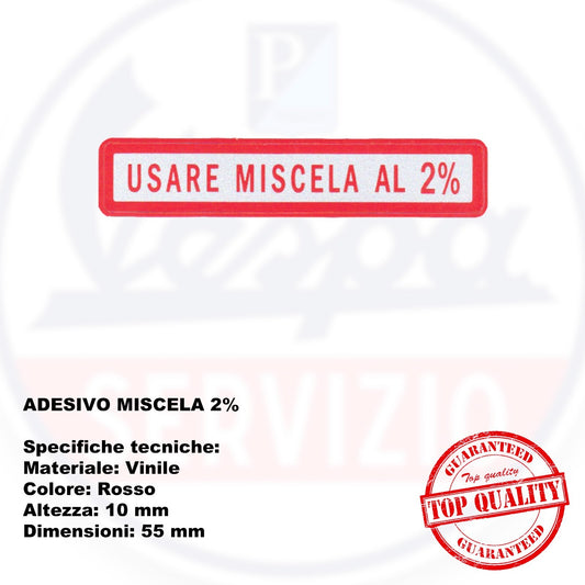 ADESIVO VESPA MISCELA AL 2 %  - 10x55mm