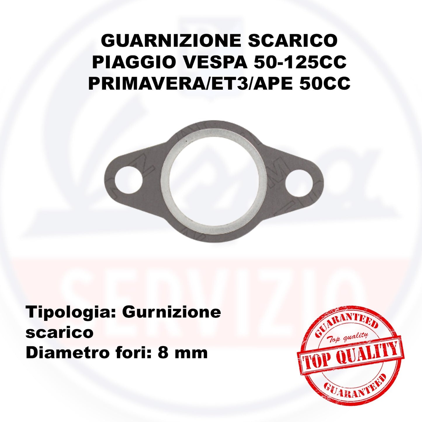 GUARNIZIONE SCARICO PIAGGIO VESPA 50-125CC PRIMAVERA/ET3/APE 50CC
