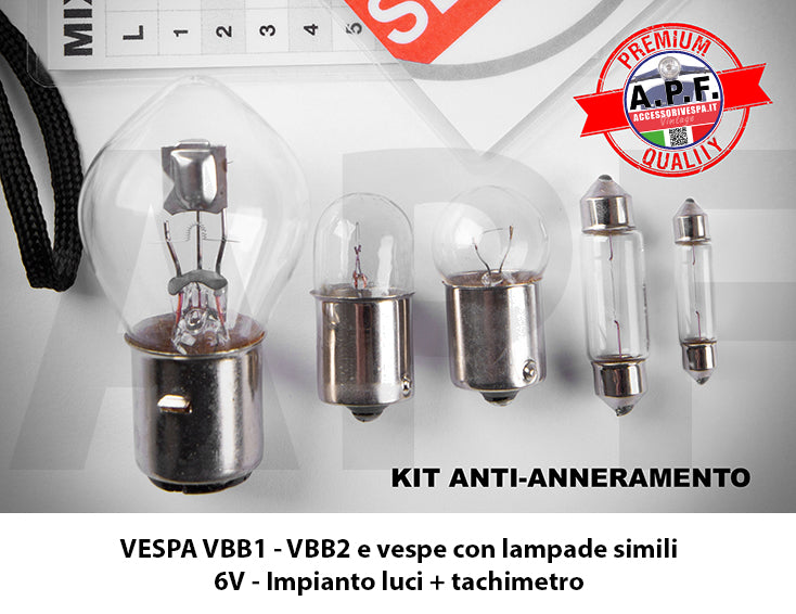 KIT COMPLETO LAMPADINE VESPA VBB1 - VBB2