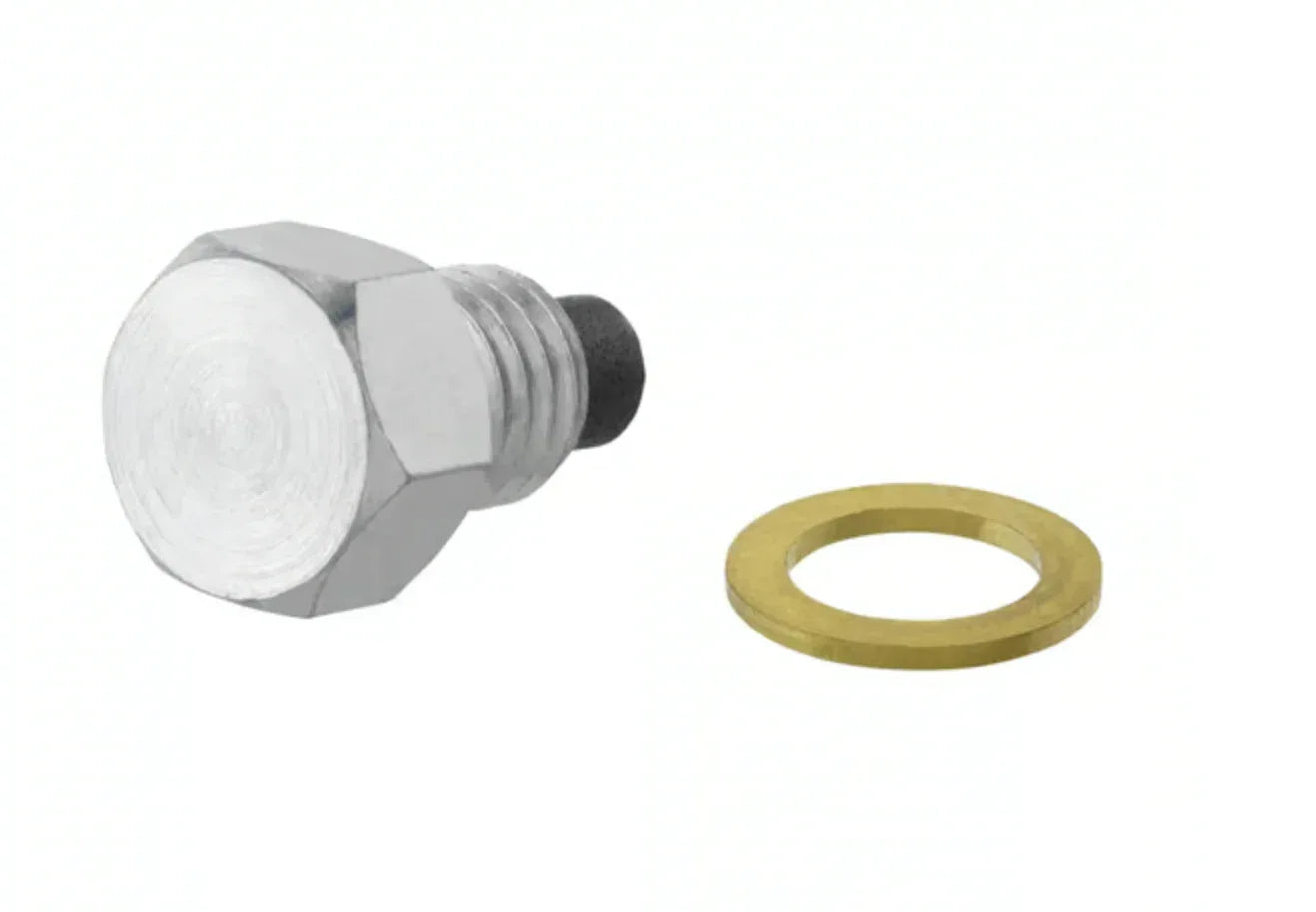 coppia Vite carico olio/scarico CON MAGNETE M8x8 mm, esagonale, SIP - RICAMBI VESPA A.P.F.