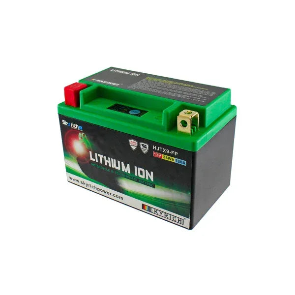 BATTERIA PER VESPA PX 12v SKYRICH LITIO HJTX9-FP (YB9) - RICAMBI VESPA A.P.F.