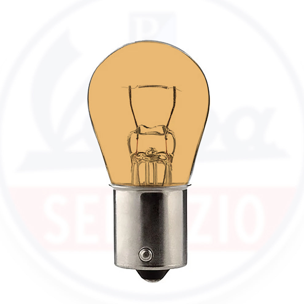 Lampadina BA15S 21W 12V Arancione per Vespa Piaggio – P21W Freccia