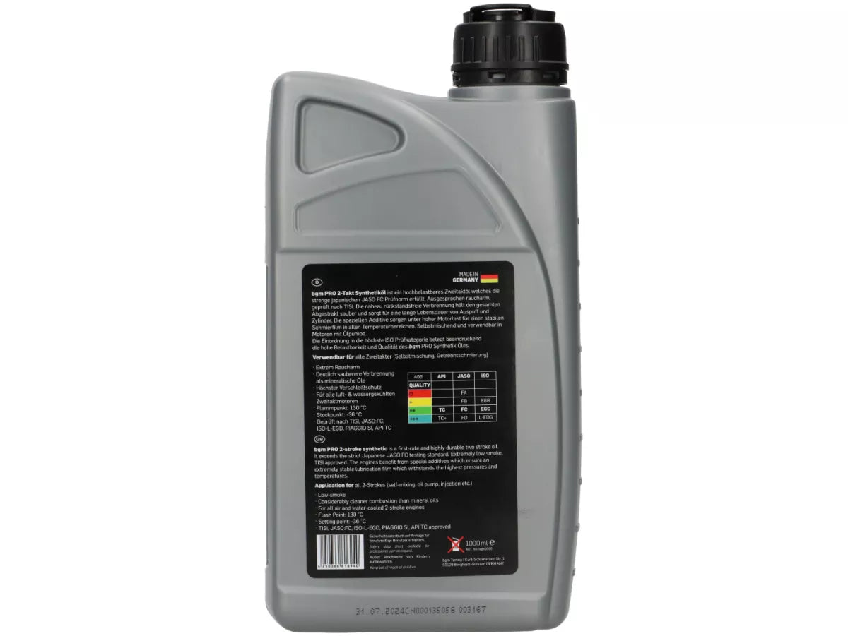 Olio Miscela Vespa sintetico BGM PRO STREET JASO FC