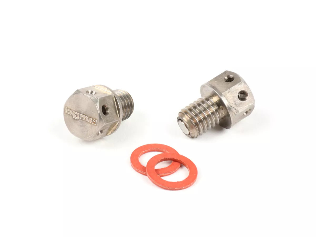 Set tappi viti olio cambio Vespa BGM PRO M8 inox con magnete