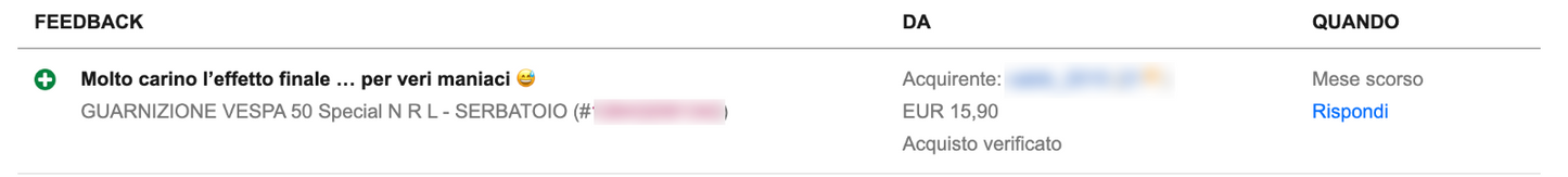 GUARNIZIONE SERBATOIO VESPA PK - per serbatoio vedi foto