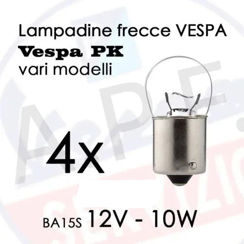 LAMPADINE FRECCE VESPA PK vari modelli pk - RICAMBI VESPA A.P.F.