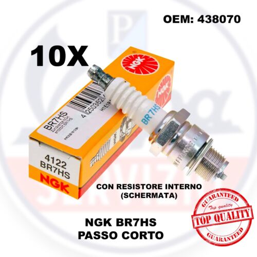 10 CANDELE NGK BR7HS per VESPA 50 special L N R PK ET3 SeL frame 50 -1 25 - 150