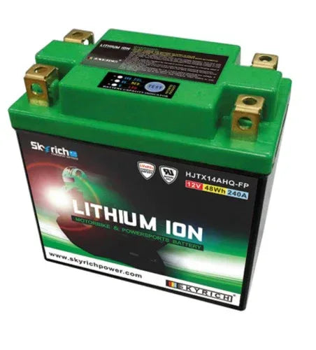 YTX14AH-BS BATTERIA MOTO SKYRICH LITIO HJTX14HQ-FP 48WH 240A - RICAMBI VESPA A.P.F.