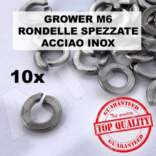 GROWER M6 - rondelle spezzate IN ACCIAIO INOX A2