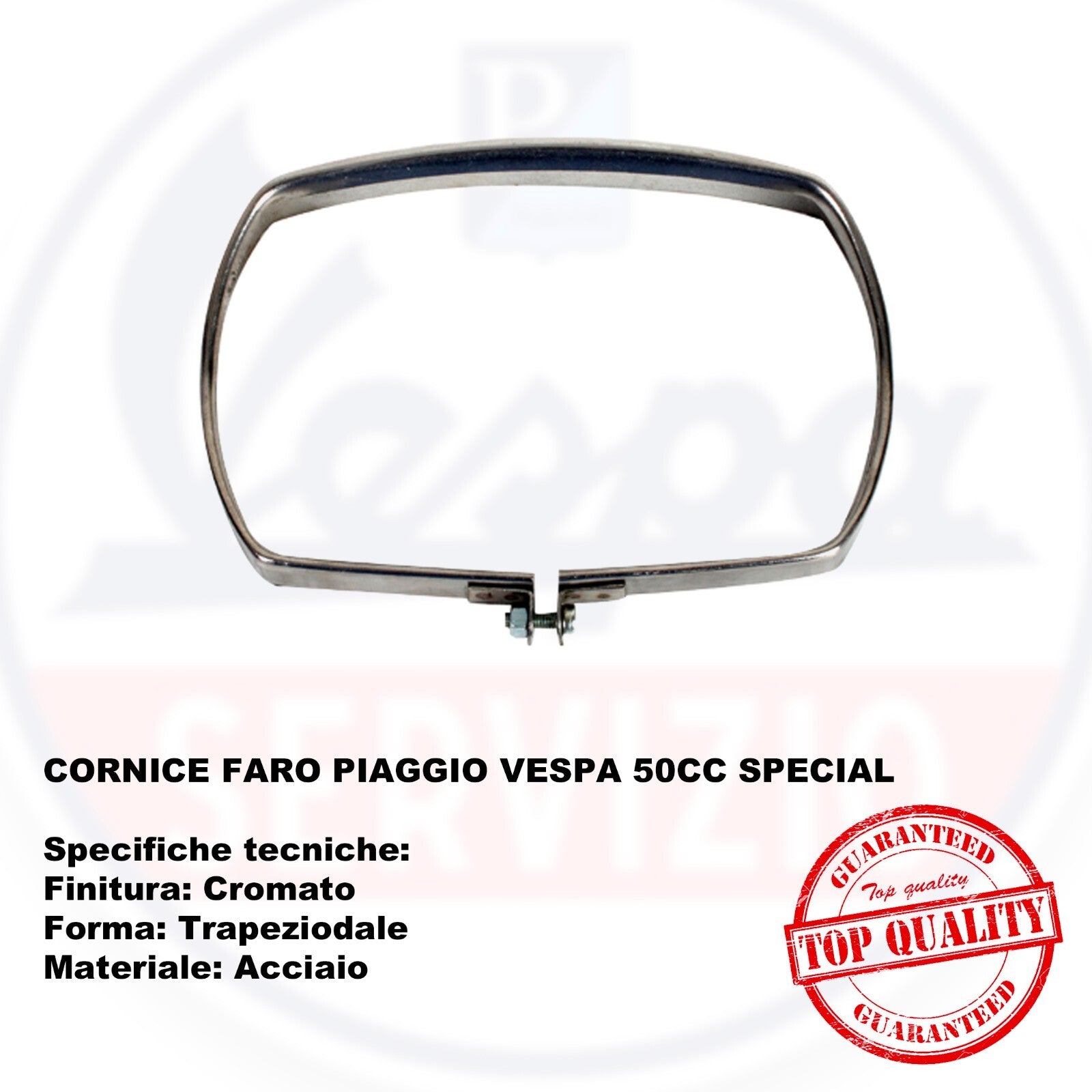 GHIERA CORNICE FARO VESPA 50 - CROMATA