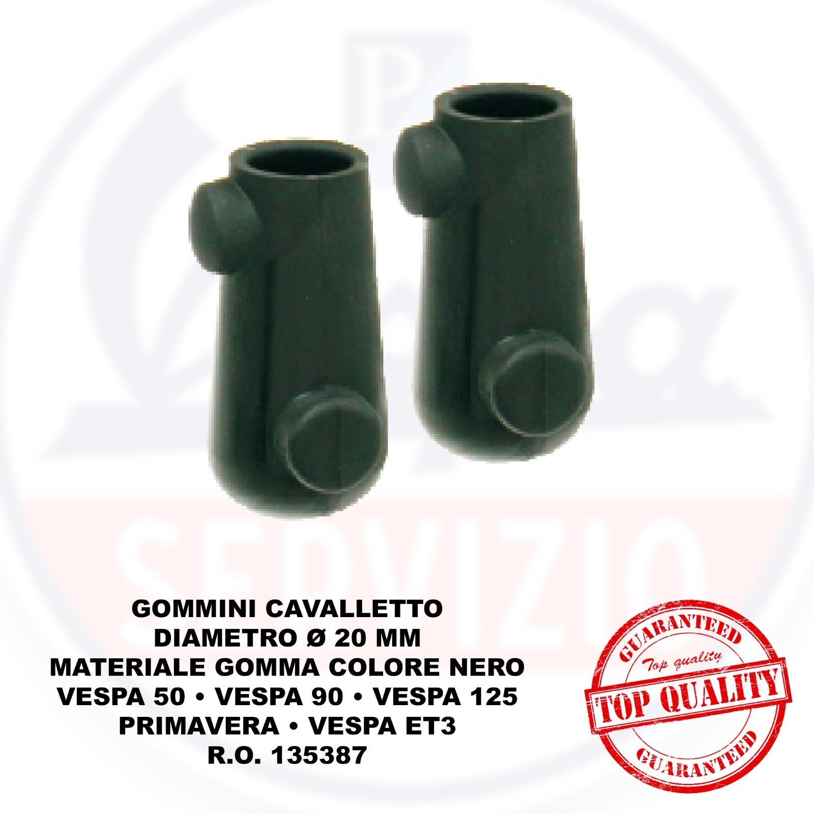 GOMMINI PIEDINI SCARPETTE CAVALLETTO PIAGGIO VESPA 50-90-125CC PRIMAVERA/ET3