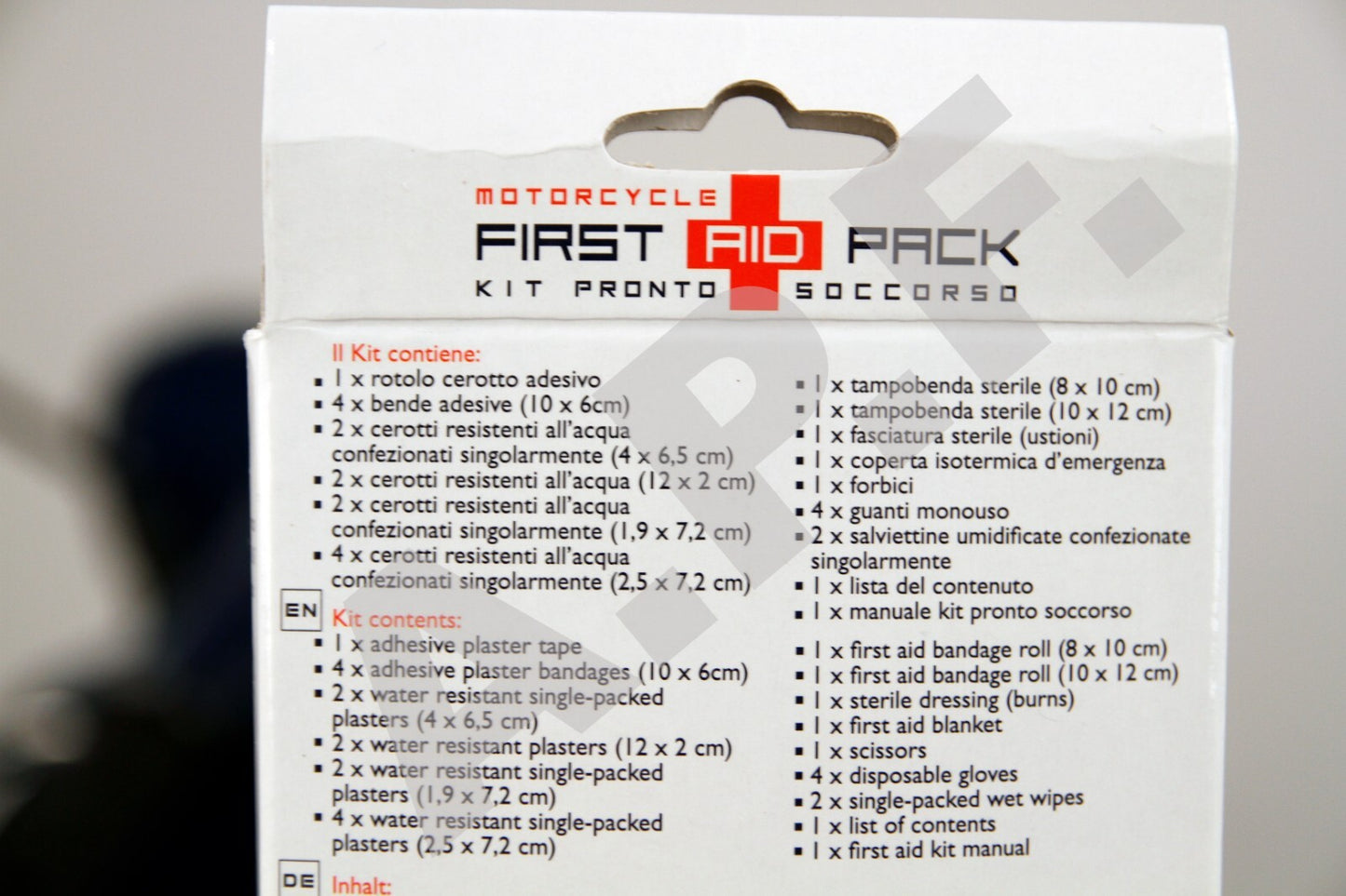 TROUSSE PRONTO SOCCORSO VESPA OMOLOGATO  per tutte le VESPE - ultra compatto -