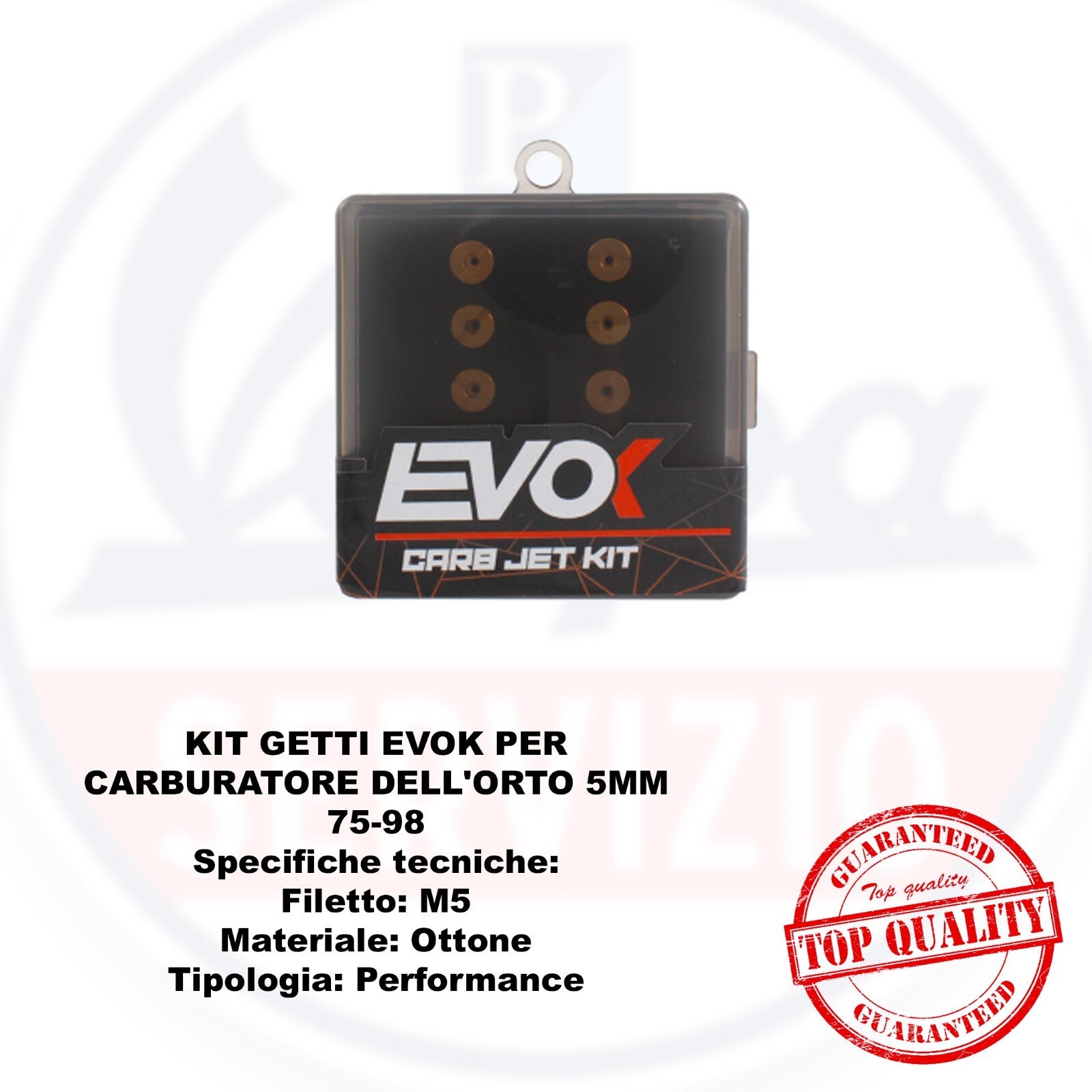 KIT GETTI EVOK PER CARBURATORE DELL'ORTO 5MM dal 75 al 98