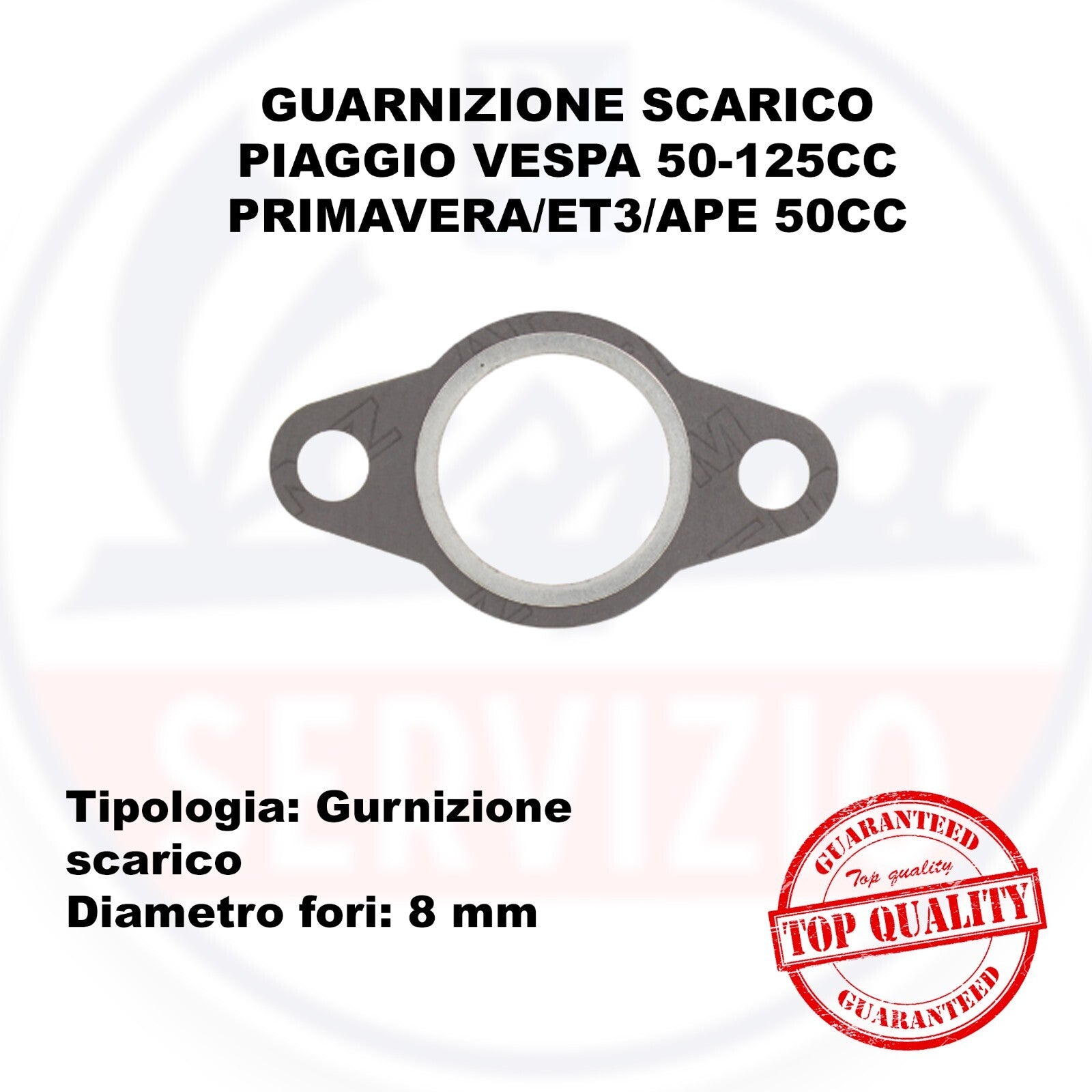 GUARNIZIONE SCARICO PIAGGIO VESPA 50-125CC PRIMAVERA/ET3/APE 50CC