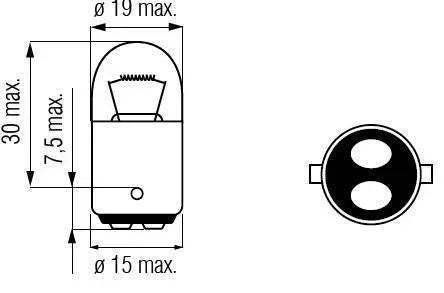 Lampadina BA15D 6V 10W BOSMA - QUALITA' ELEVATA ultima generazione - RICAMBI VESPA A.P.F.