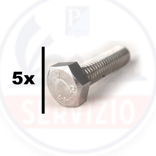 M8X30 Bullone vite IN ACCIAIO A4 INOX - 5 pz.