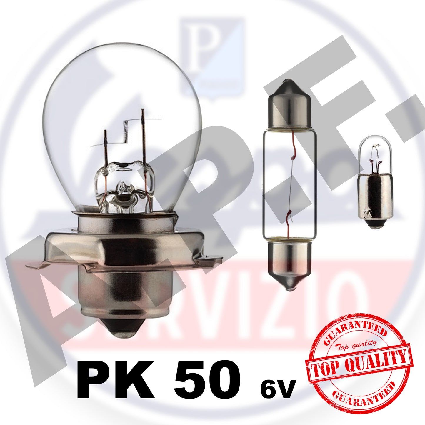 LAMPADE LAMPADINE VESPA PK 50 - PK 50 S kit completo, anti anneramento