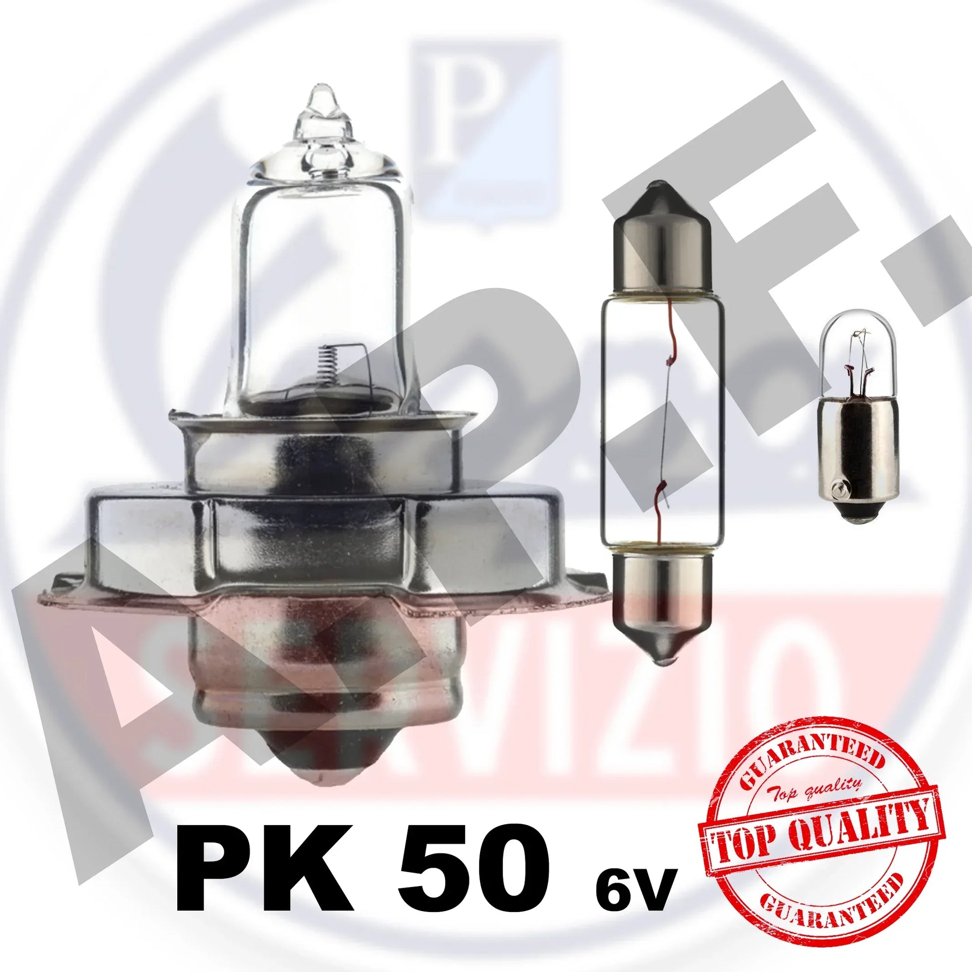 LAMPADE LAMPADINE VESPA PK 50 - PK 50 S kit completo, anti anneramento - RICAMBI VESPA A.P.F.