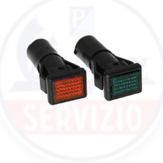 Coppia Spie Manubrio 12V Vespa Piaggio PX 125-150-200cc | Rif. 139980 / 163682