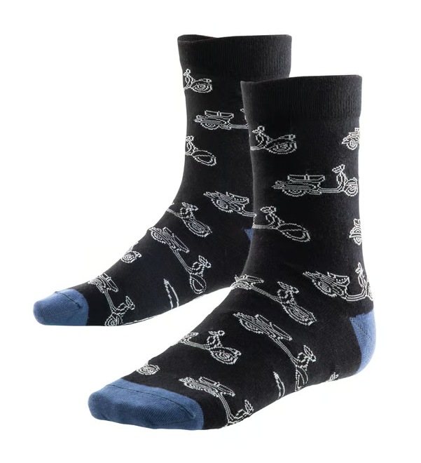 Calzini SIP con motivo VESPA  misura: 41-46 NERO