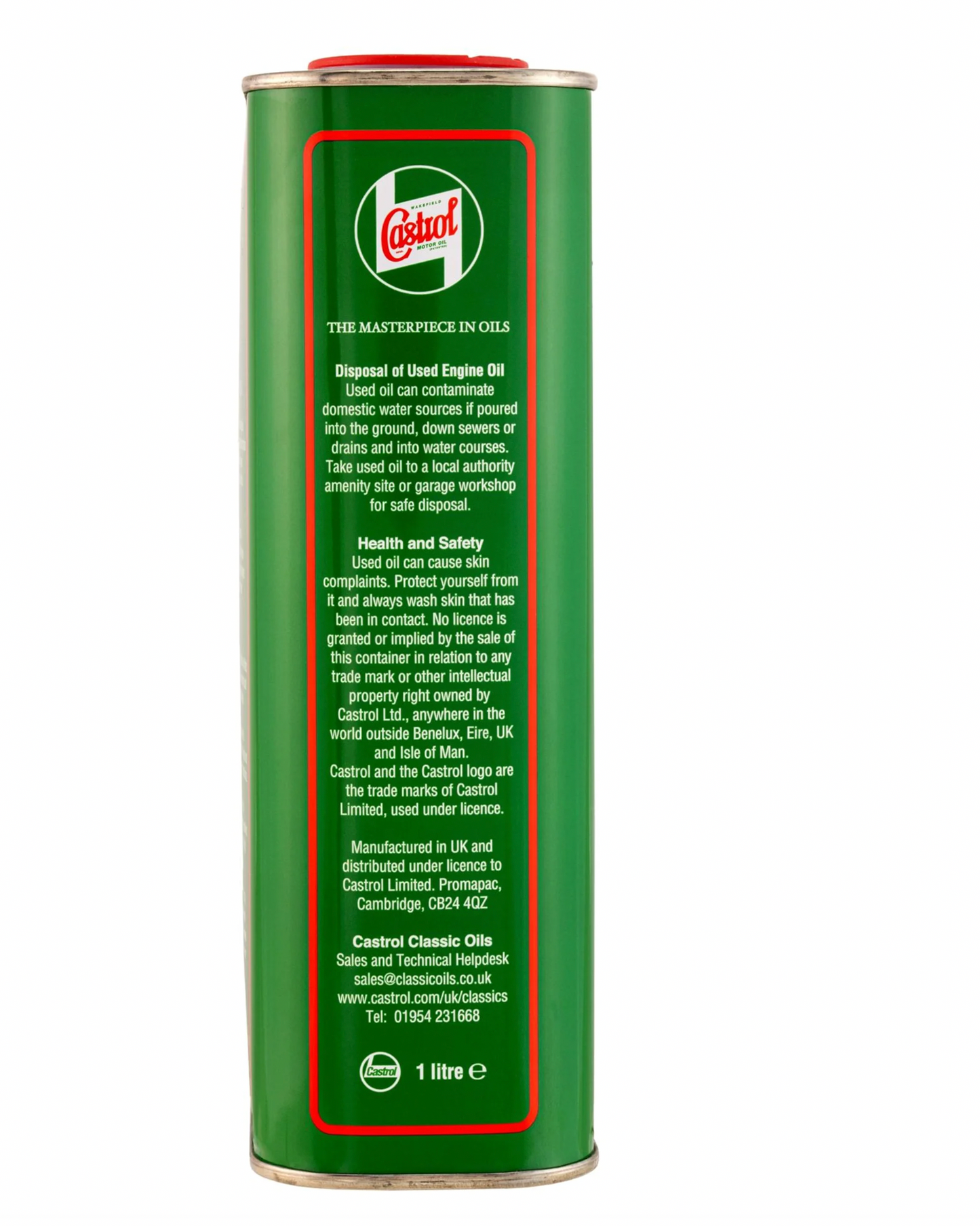 Olio CASTROL CLASSIC XL SAE 30 - Olio motore/cambio 1000ml