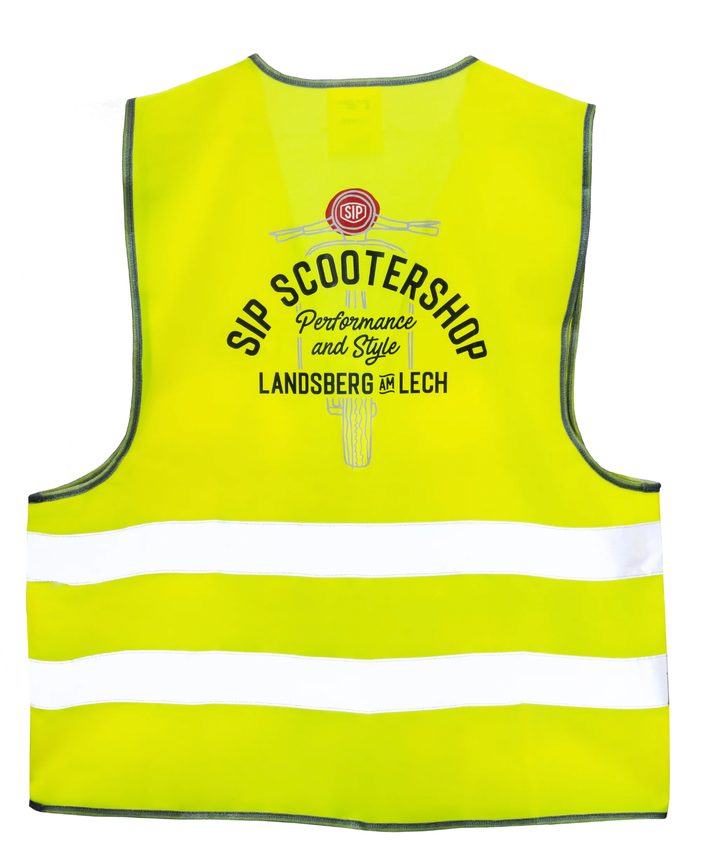 Gilet Alta Visibilità Motivo Vespa - Giallo Neon EN ISO 20471 - per GIACCA INVERNO