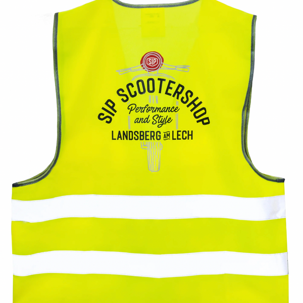 Gilet ad alta visibilità giallo SIP Scootershop per Vespa Piaggio