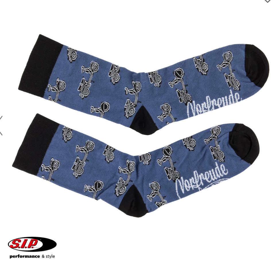 Calzini SIP con Motivo Vespa - Misura 41-46 Blu e Nero