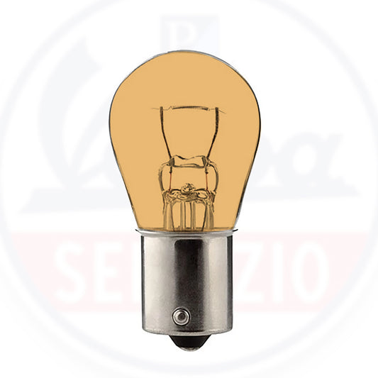 Lampadina BA15S 21W 12V Arancione per Vespa Piaggio – P21W Freccia
