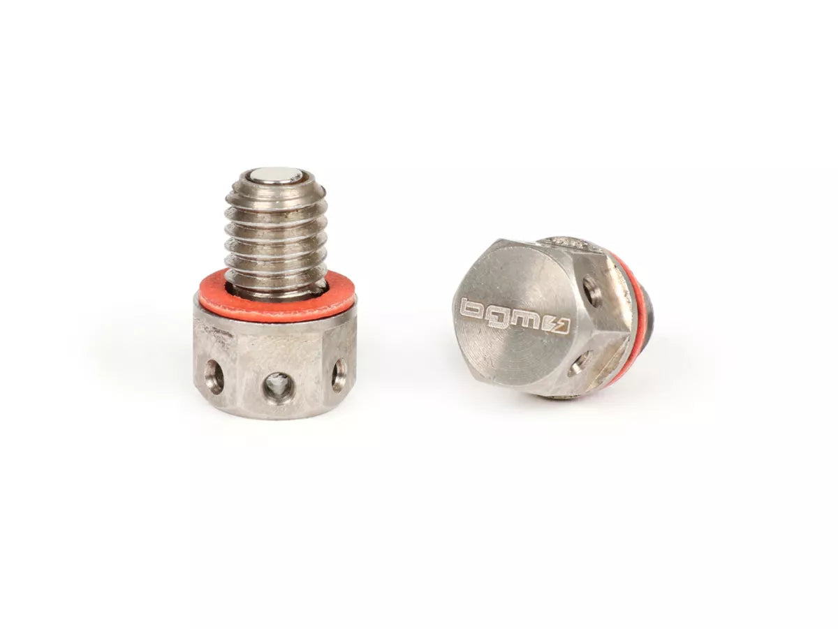 Set tappi viti olio cambio Vespa BGM PRO M8 inox con magnete