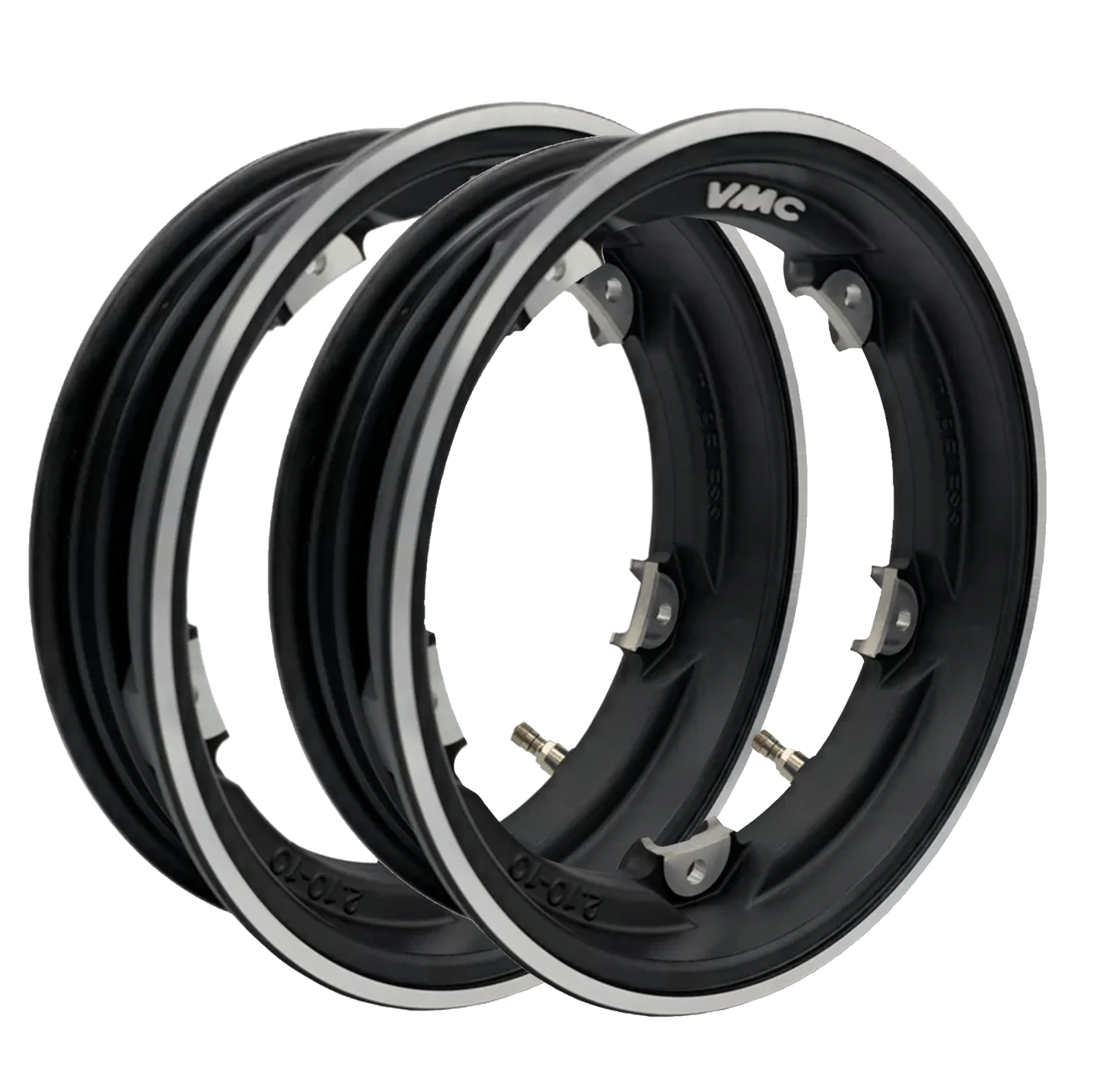 Cerchi Tubeless VMC 2.0 per Vespa Vintage - Easy Fitting - Nero