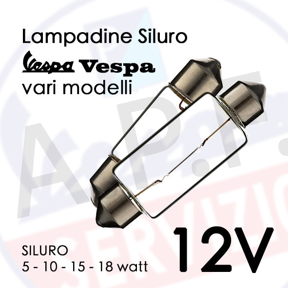 LAMPADINE SILURO VESPA PIAGGIO 12v