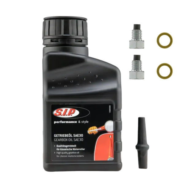 Olio Motore SAE 30 Vespa - 250ml + 2 VITI MAGNETICHE carico/scarico olio VESPA - RICAMBI VESPA A.P.F.
