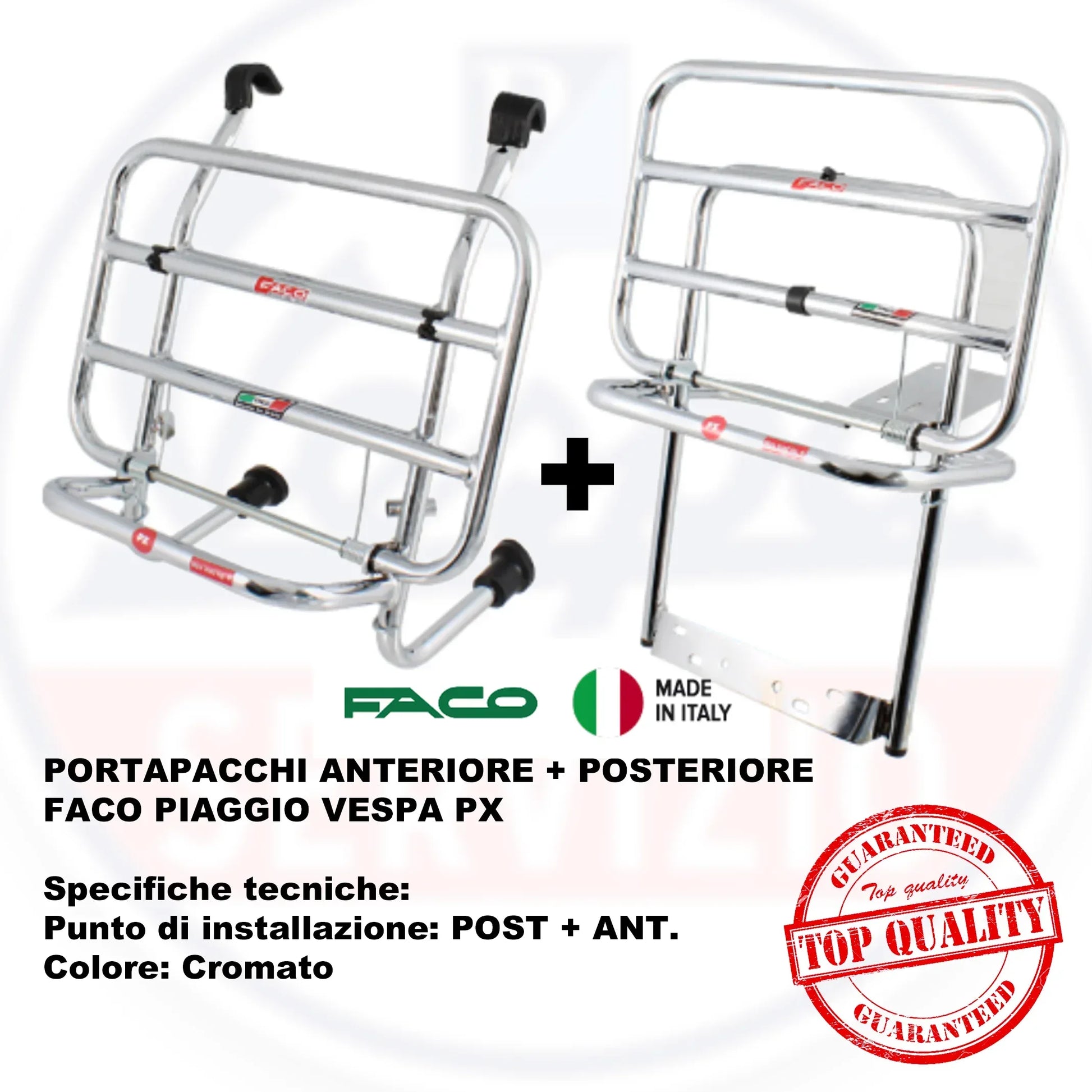 Kit coppia Portapacchi VESPA PX - FA.CO made in Itlay EX-DEMO - RICAMBI VESPA A.P.F.