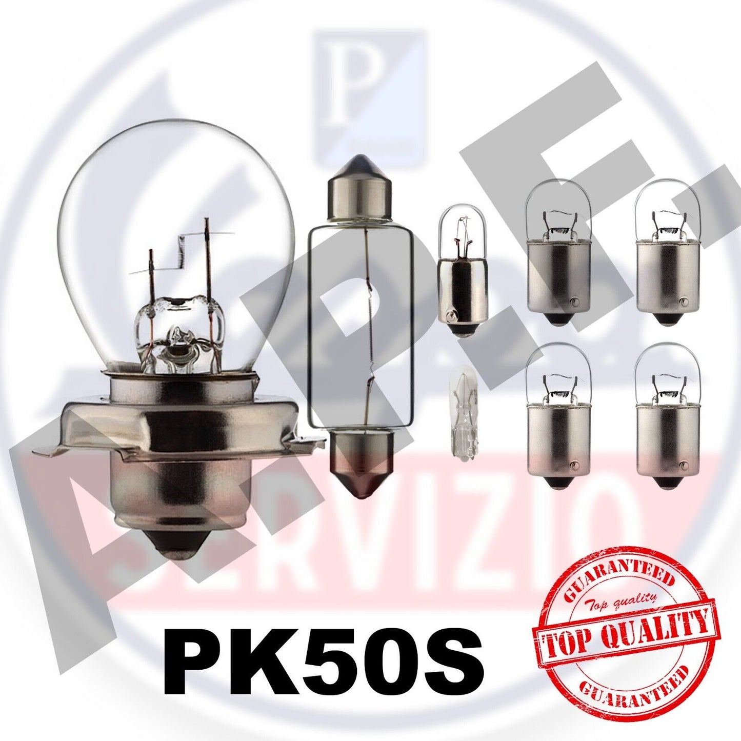LAMPADE LAMPADINE VESPA PK 50 - PK 50 S kit completo, anti anneramento