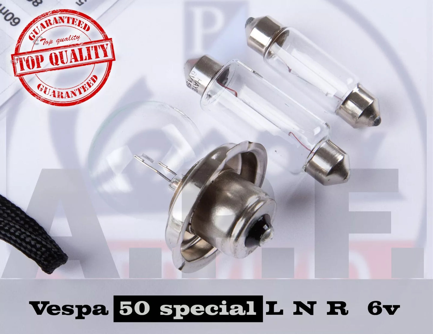 Lampade LAMPADINE VESPA 50 SPECIAL L N R ( 6 volt ) kit ANTI ANNERAMENTO