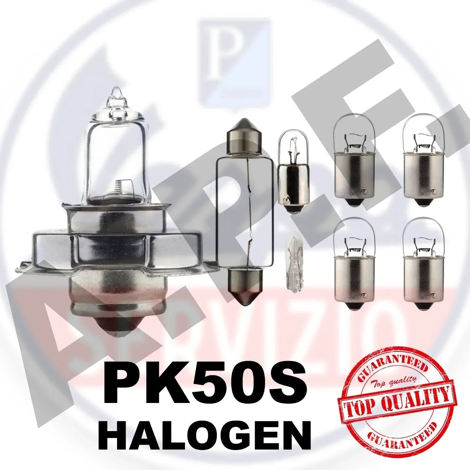 LAMPADE LAMPADINE VESPA PK 50 - PK 50 S kit completo, anti anneramento - RICAMBI VESPA A.P.F.