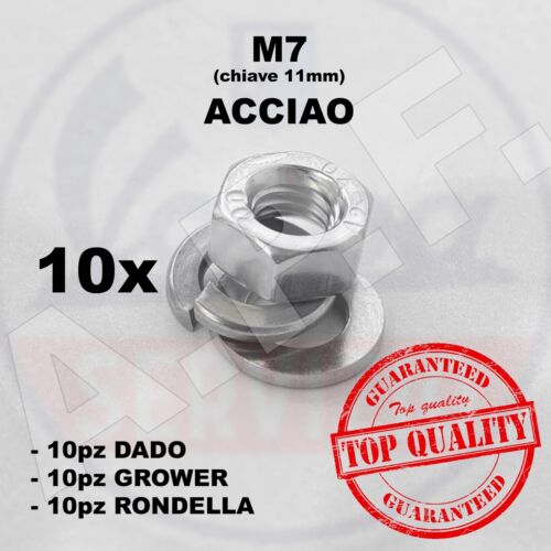 DADI M7 per VESPA con rondelle e grower IN ACCIAIO (tot 30pz)